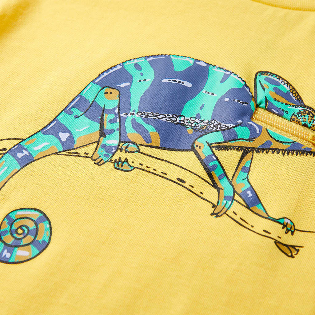 Kindershirt met korte mouwen 116 lichtokerkleurig is nu te koop bij PeponiXL, paradijselijk wonen!