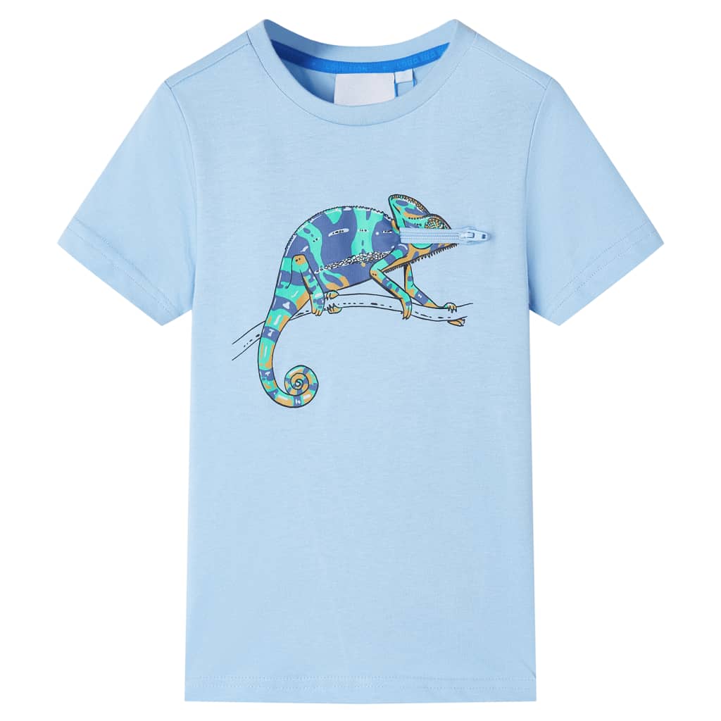 Kindershirt met korte mouwen 104 lichtblauw is nu te koop bij PeponiXL, paradijselijk wonen!