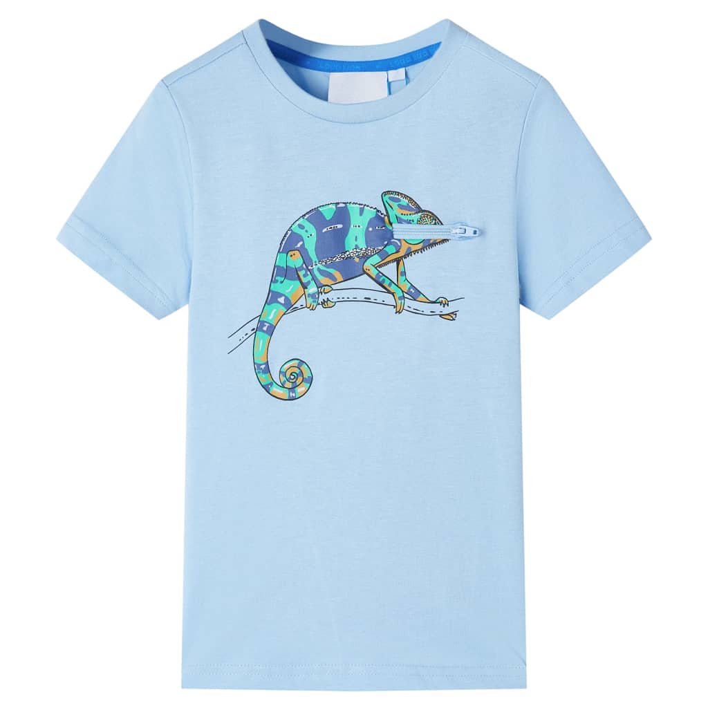 Kindershirt met korte mouwen 116 lichtblauw is nu te koop bij PeponiXL, paradijselijk wonen!