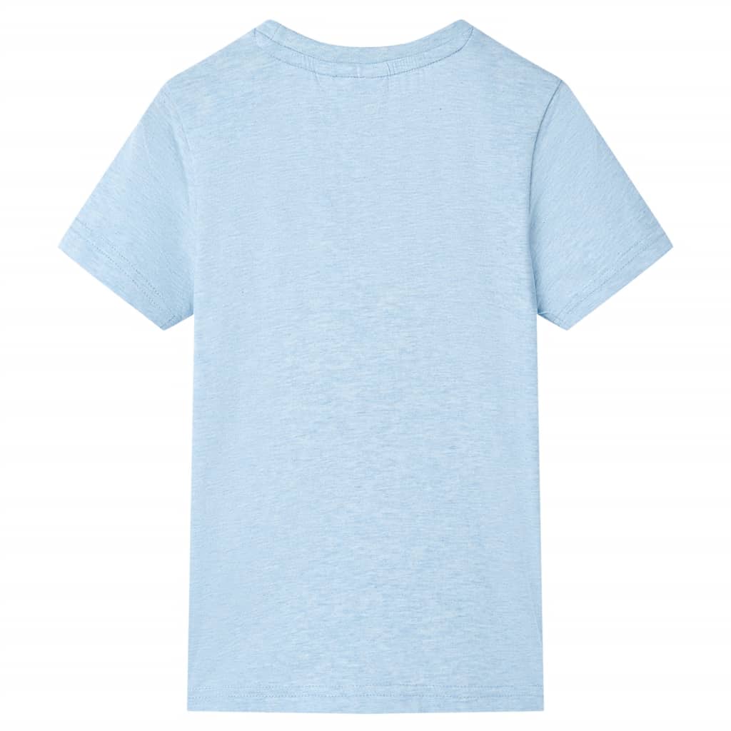 Kindershirt 104 gemêleerd zachtblauw is nu te koop bij PeponiXL, paradijselijk wonen!