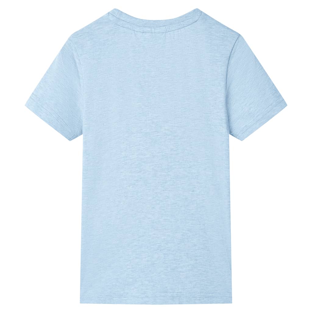 Kindershirt 140 gemêleerd zachtblauw is nu te koop bij PeponiXL, paradijselijk wonen!