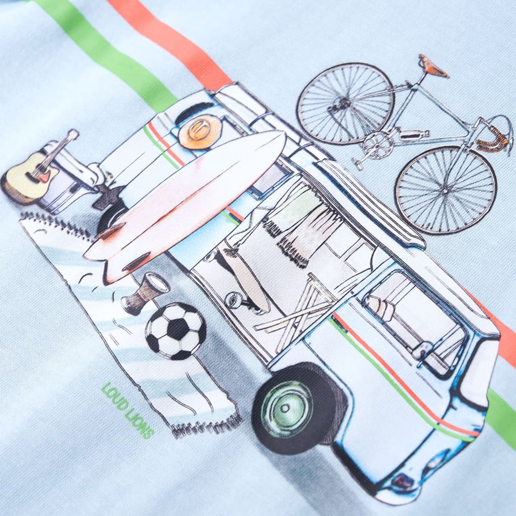 Kindershirt 116 lichtblauw is nu te koop bij PeponiXL, paradijselijk wonen!