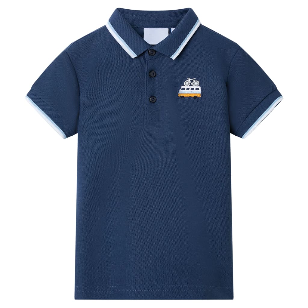 Kinderpoloshirt 92 donkerblauw is nu te koop bij PeponiXL, paradijselijk wonen!