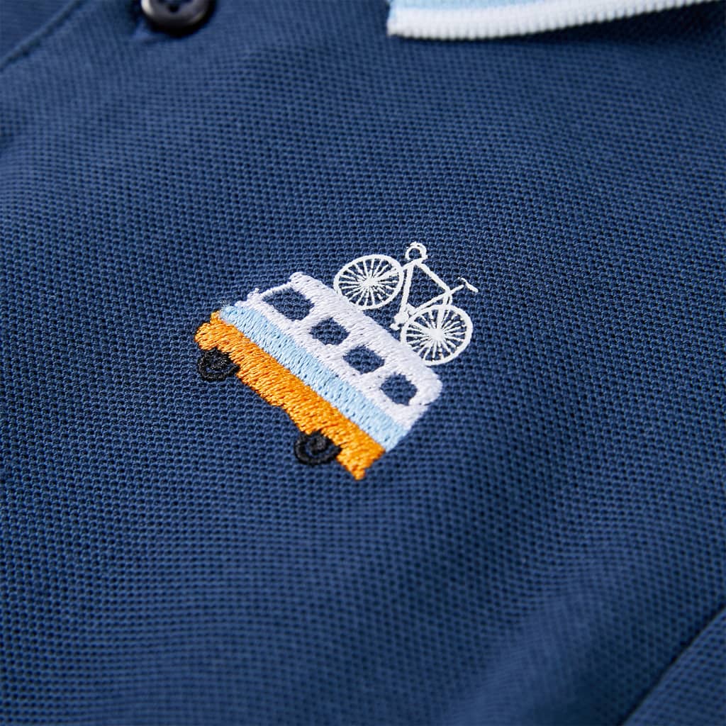 Kinderpoloshirt 92 donkerblauw is nu te koop bij PeponiXL, paradijselijk wonen!