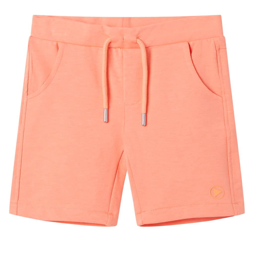 Kindershorts met trekkoord 128 neonoranje is nu te koop bij PeponiXL, paradijselijk wonen!