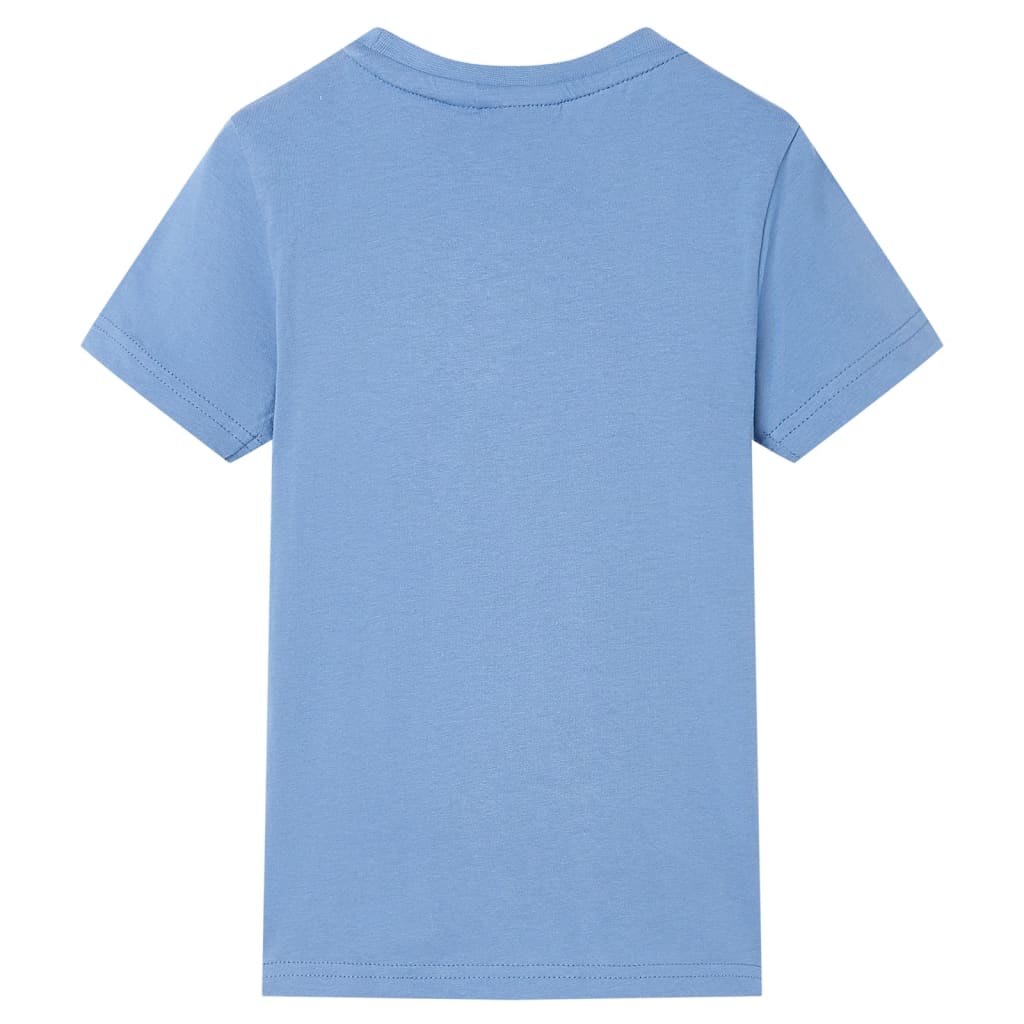 Kindershirt 128 middenblauw is nu te koop bij PeponiXL, paradijselijk wonen!