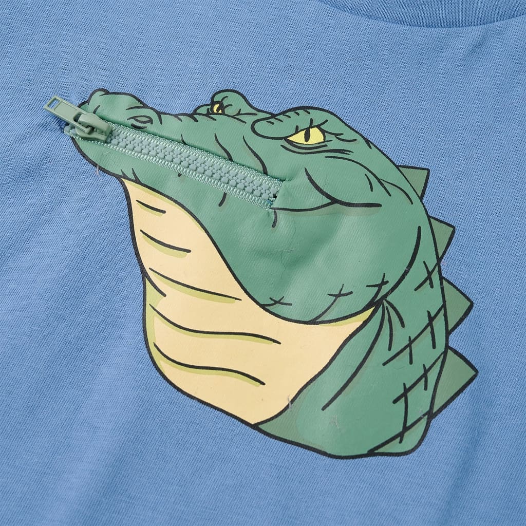 Kindershirt 128 middenblauw is nu te koop bij PeponiXL, paradijselijk wonen!