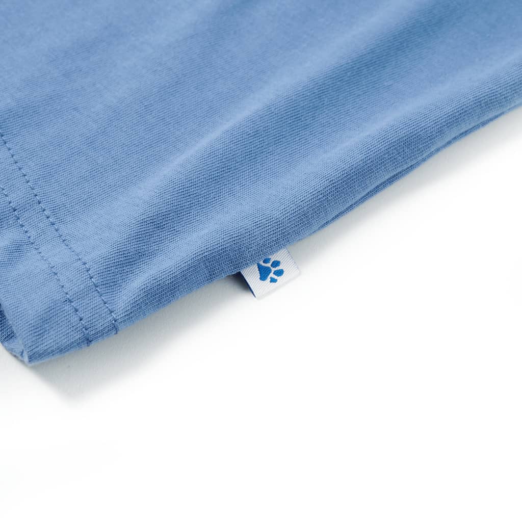 Kindershirt 128 middenblauw is nu te koop bij PeponiXL, paradijselijk wonen!