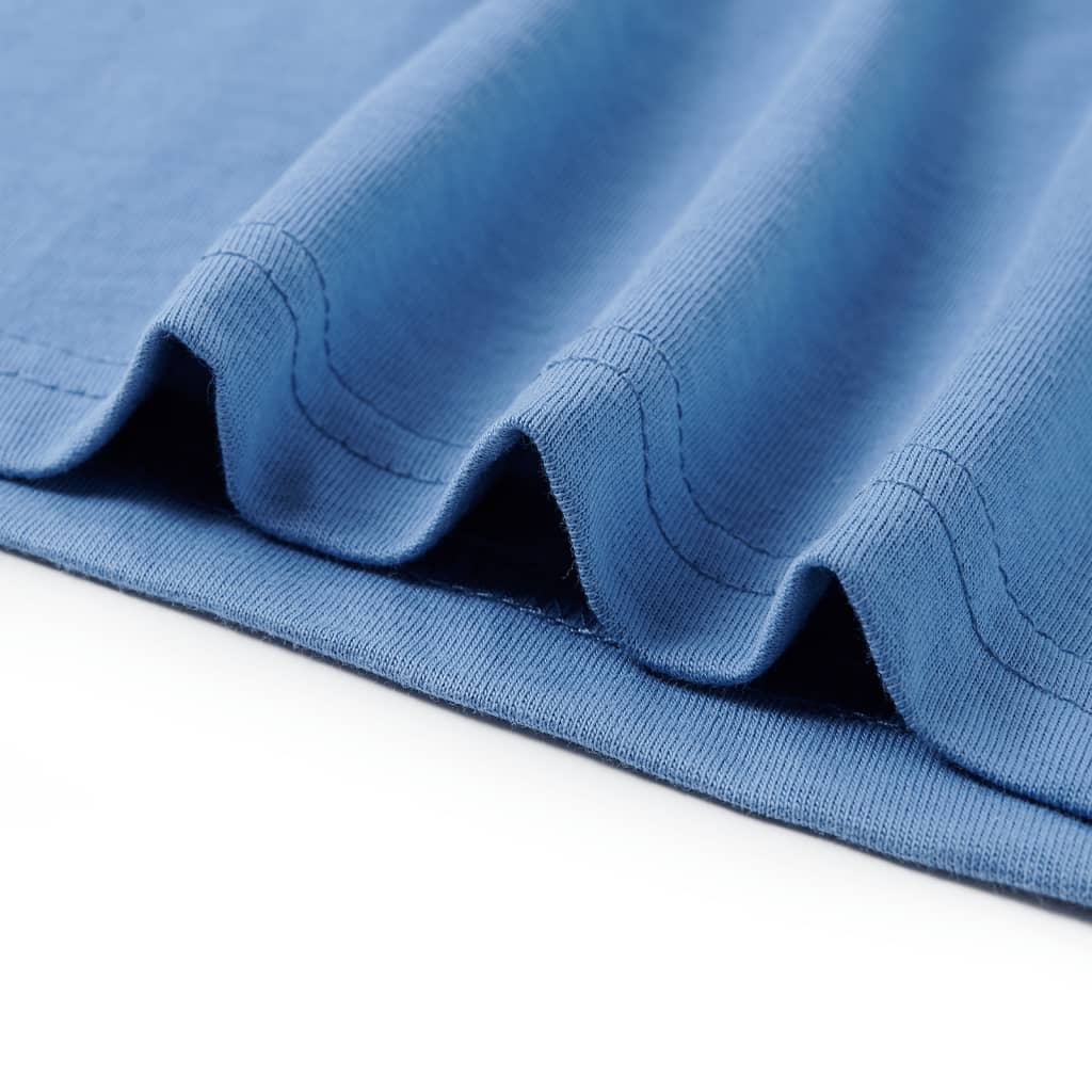 Kindershirt 128 middenblauw is nu te koop bij PeponiXL, paradijselijk wonen!