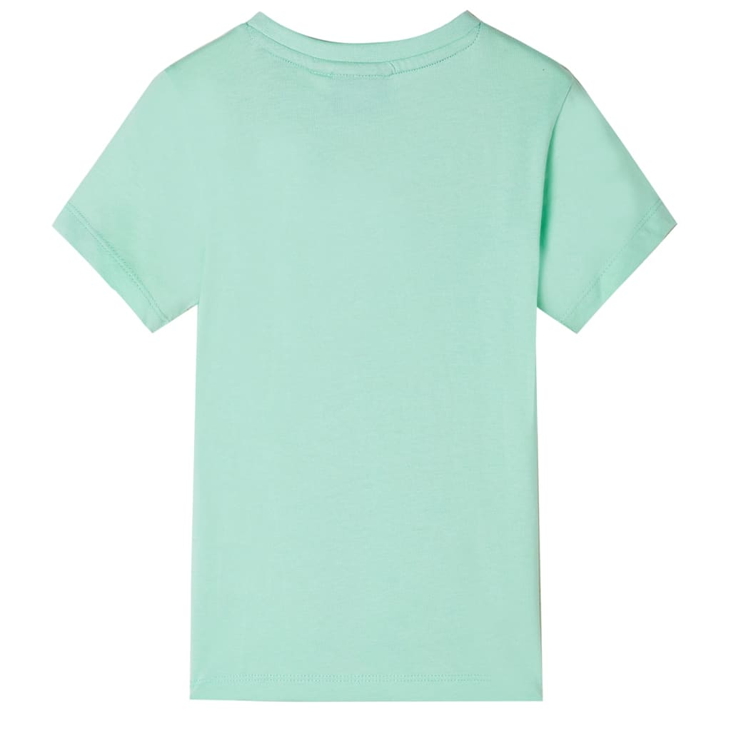 Kindershirt met korte mouwen 92 lichtgroen is nu te koop bij PeponiXL, paradijselijk wonen!