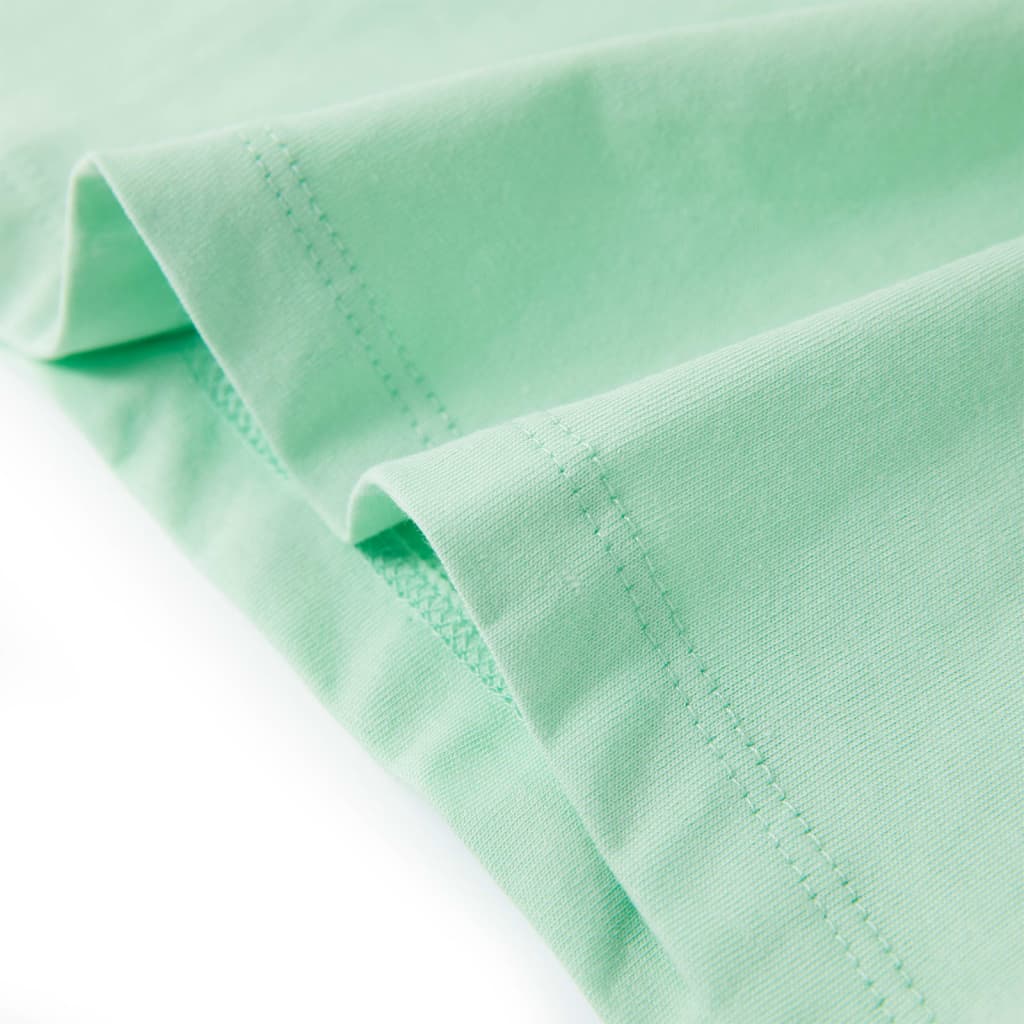Kindershirt met korte mouwen 92 lichtgroen is nu te koop bij PeponiXL, paradijselijk wonen!