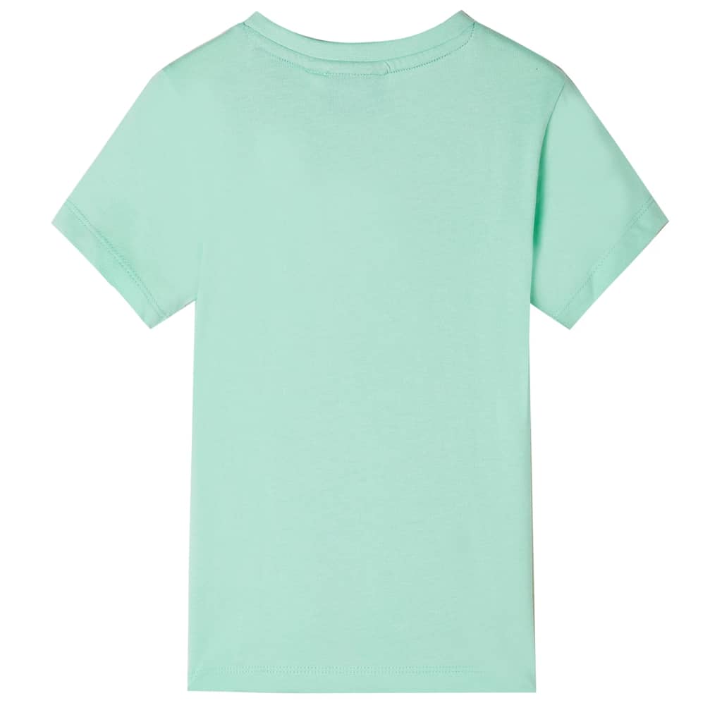 Kindershirt met korte mouwen 116 lichtgroen is nu te koop bij PeponiXL, paradijselijk wonen!
