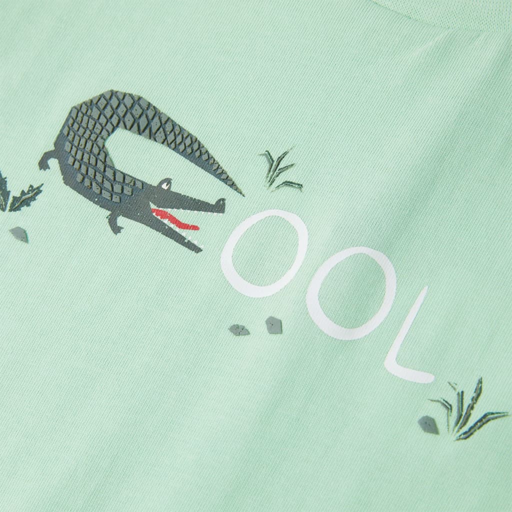 Kindershirt met korte mouwen 116 lichtgroen is nu te koop bij PeponiXL, paradijselijk wonen!