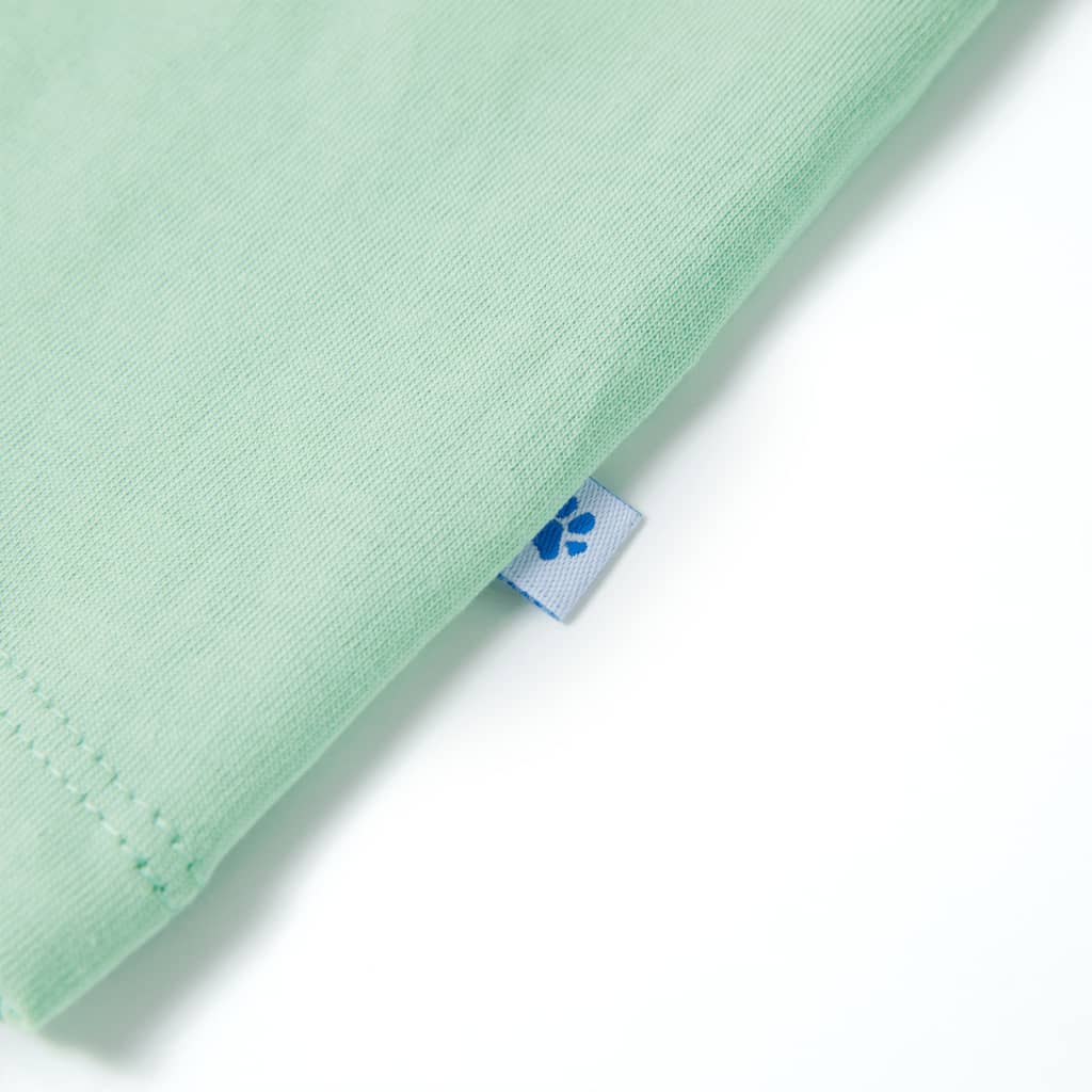 Kindershirt met korte mouwen 116 lichtgroen is nu te koop bij PeponiXL, paradijselijk wonen!