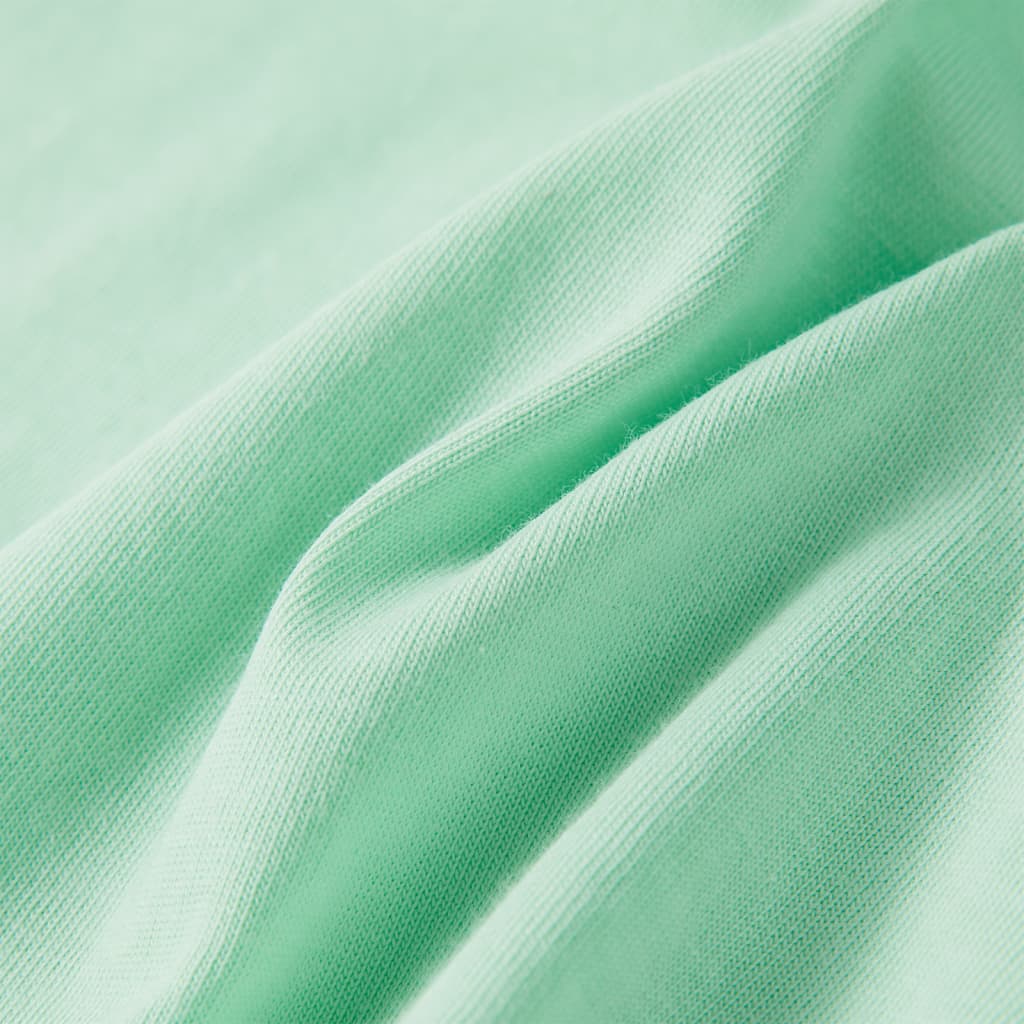 Kindershirt met korte mouwen 116 lichtgroen is nu te koop bij PeponiXL, paradijselijk wonen!