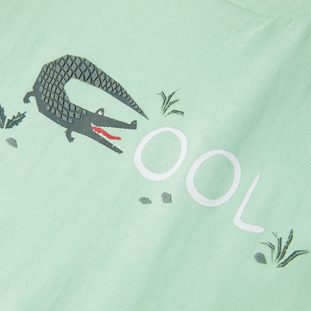 Kindershirt met korte mouwen 128 lichtgroen is nu te koop bij PeponiXL, paradijselijk wonen!