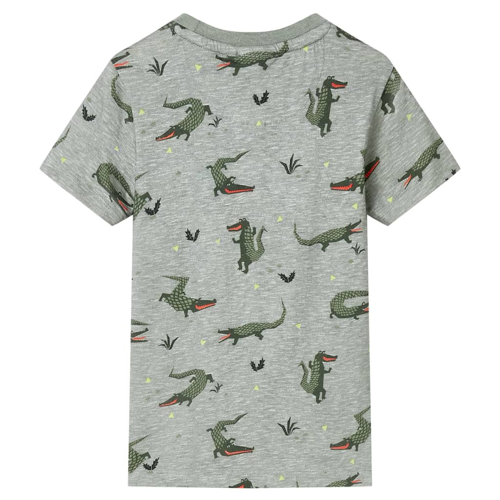 Kindershirt 104 gemêleerd lichtkaki is nu te koop bij PeponiXL, paradijselijk wonen!