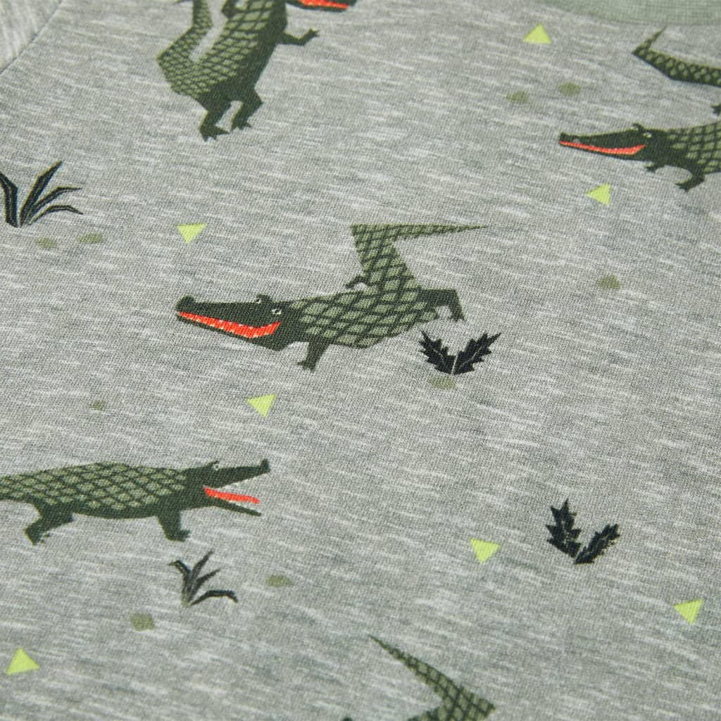 Kindershirt 104 gemêleerd lichtkaki is nu te koop bij PeponiXL, paradijselijk wonen!