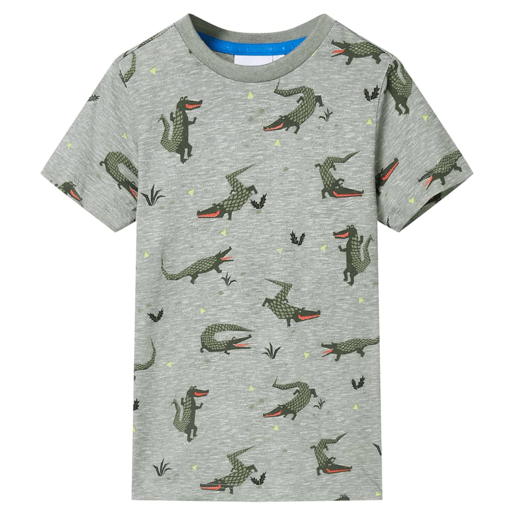 Kindershirt 116 gemêleerd lichtkaki is nu te koop bij PeponiXL, paradijselijk wonen!
