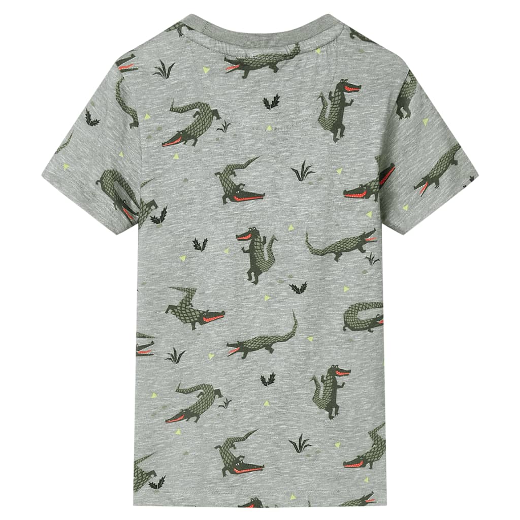 Kindershirt 116 gemêleerd lichtkaki is nu te koop bij PeponiXL, paradijselijk wonen!
