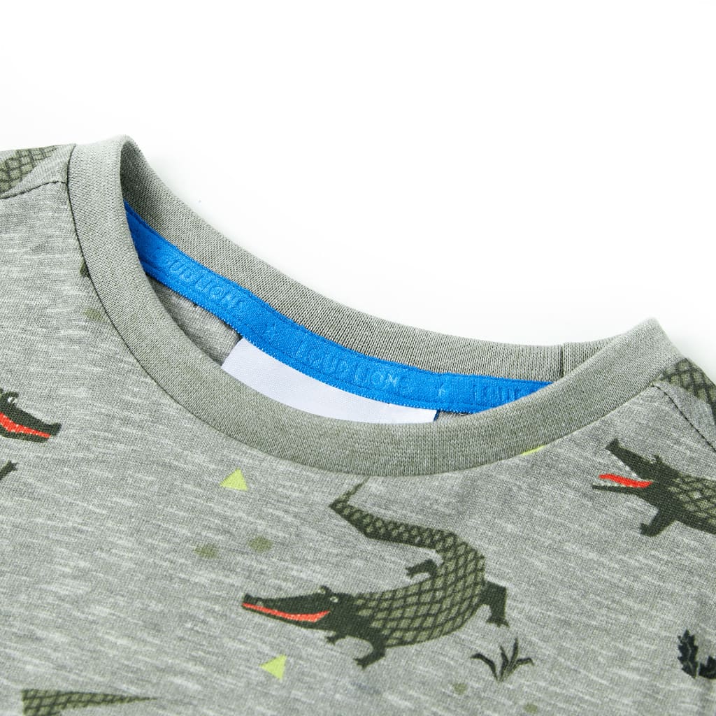 Kindershirt 116 gemêleerd lichtkaki is nu te koop bij PeponiXL, paradijselijk wonen!