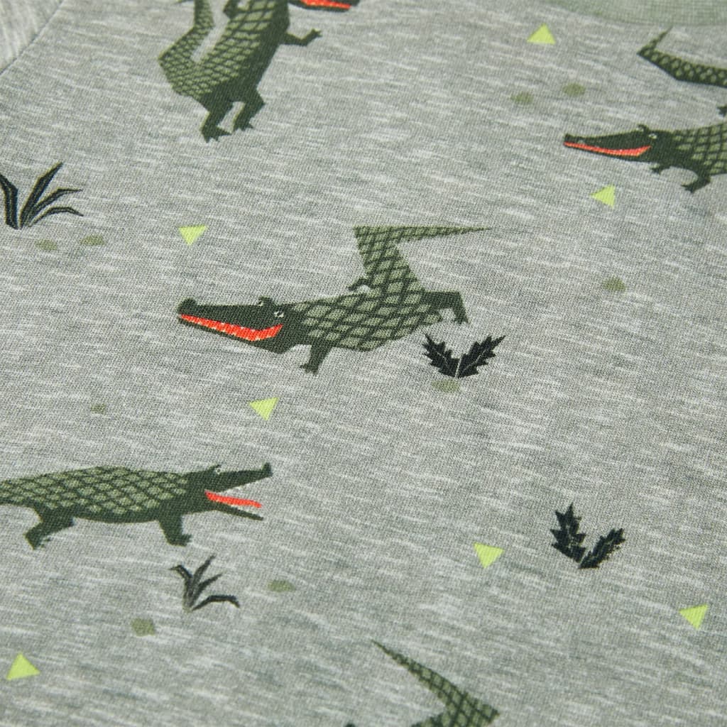 Kindershirt 116 gemêleerd lichtkaki is nu te koop bij PeponiXL, paradijselijk wonen!