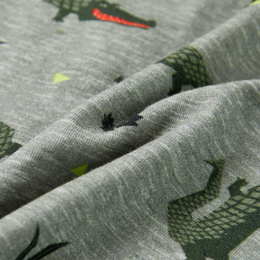 Kindershirt 140 gemêleerd lichtkaki is nu te koop bij PeponiXL, paradijselijk wonen!