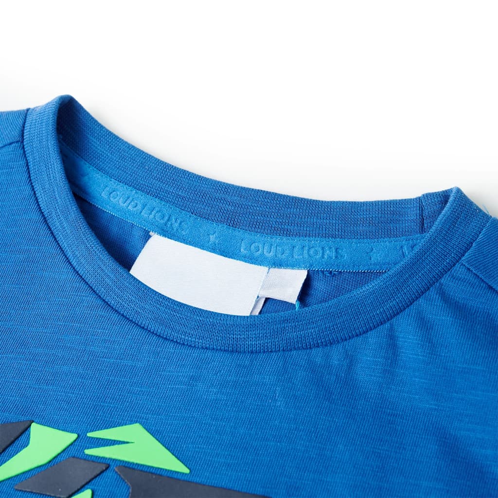 Kindershirt 128 blauw is nu te koop bij PeponiXL, paradijselijk wonen!
