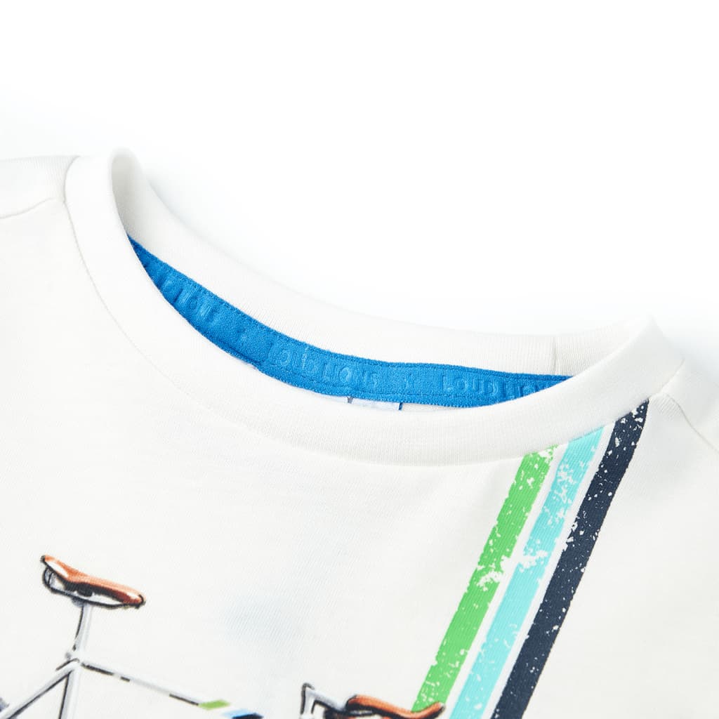 Kindershirt met korte mouwen 140 ecru is nu te koop bij PeponiXL, paradijselijk wonen!