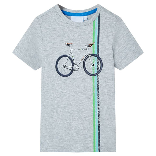 Kindershirt met korte mouwen 140 grijs is nu te koop bij PeponiXL, paradijselijk wonen!