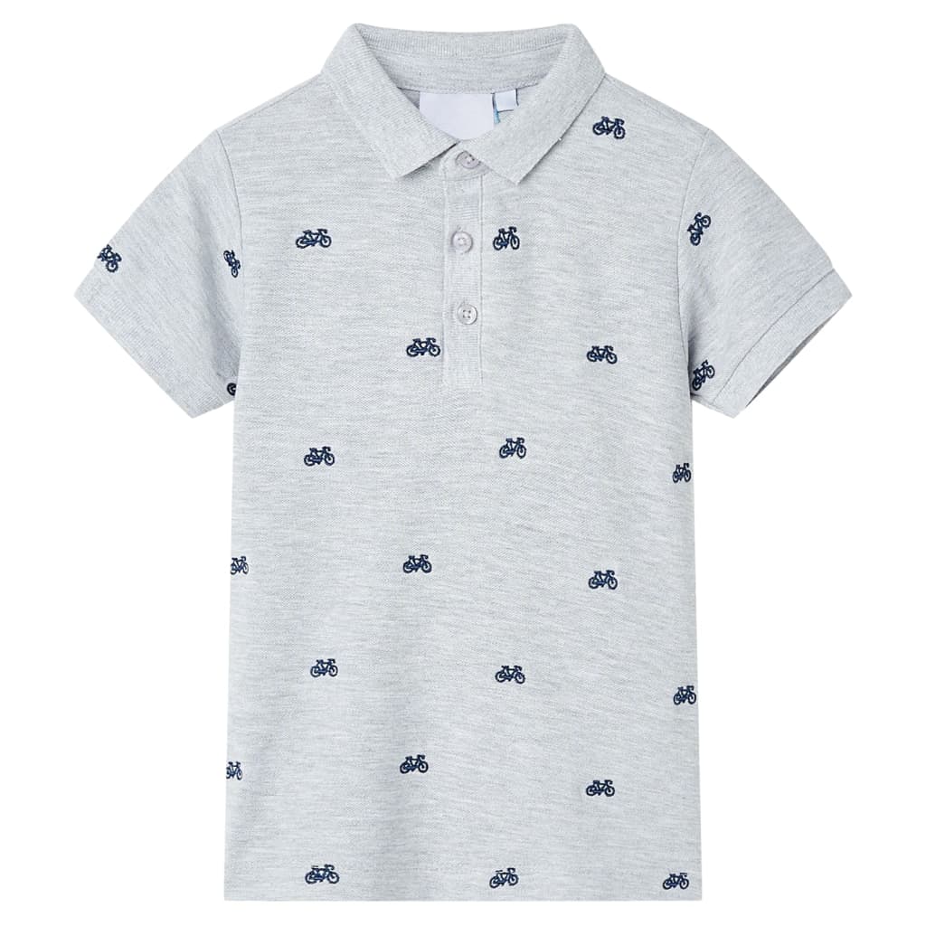 Kinderpoloshirt 116 gemêleerd grijs is nu te koop bij PeponiXL, paradijselijk wonen!