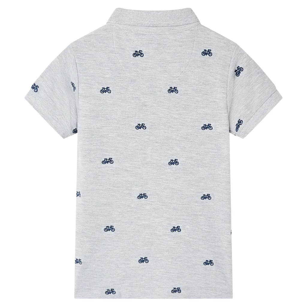 Kinderpoloshirt 128 gemêleerd grijs is nu te koop bij PeponiXL, paradijselijk wonen!
