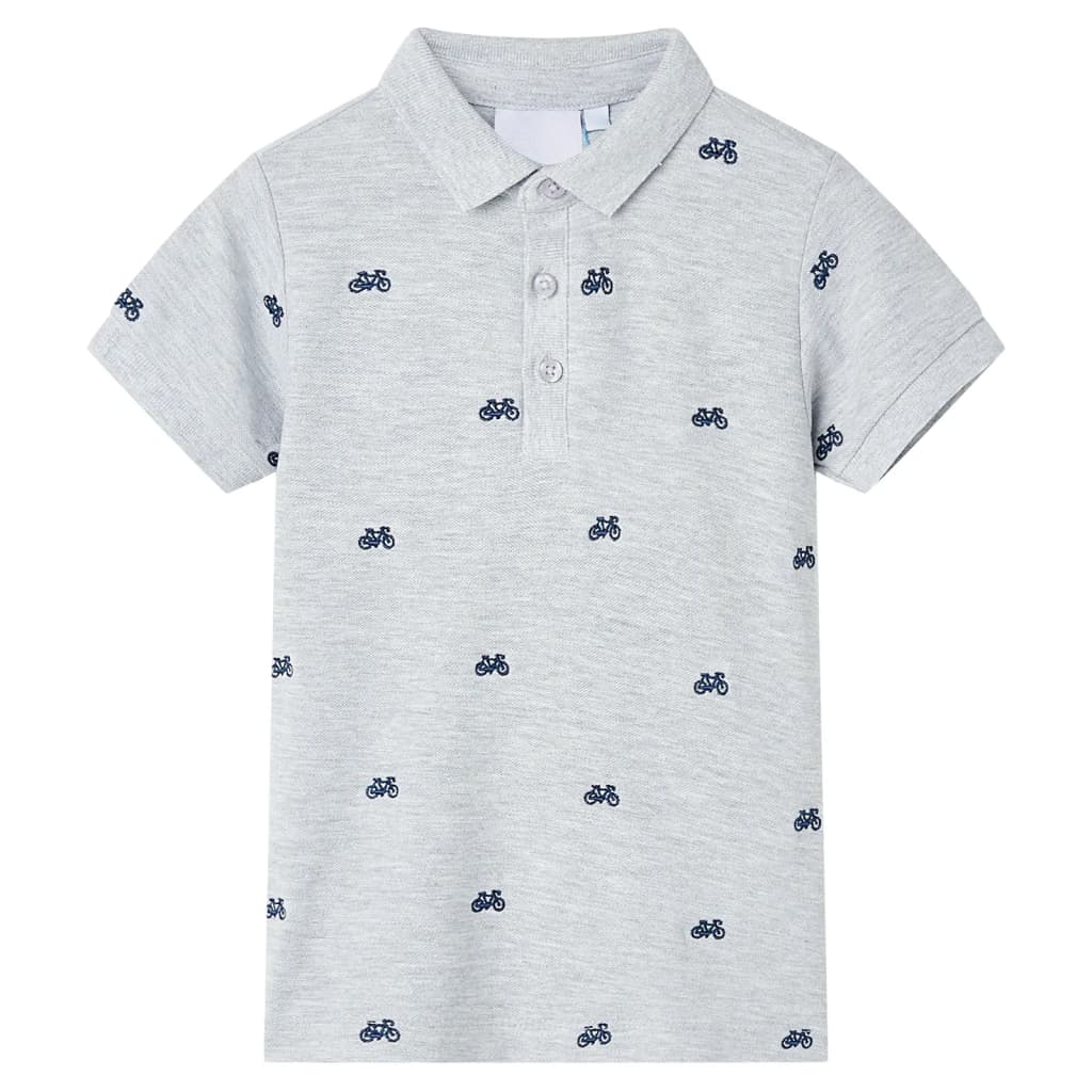 Kinderpoloshirt 140 gemêleerd grijs is nu te koop bij PeponiXL, paradijselijk wonen!
