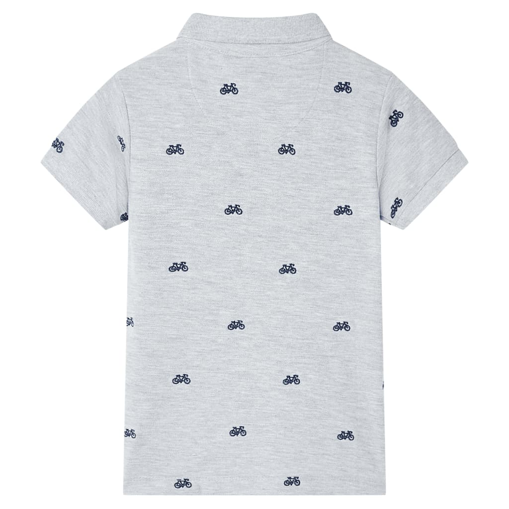Kinderpoloshirt 140 gemêleerd grijs is nu te koop bij PeponiXL, paradijselijk wonen!