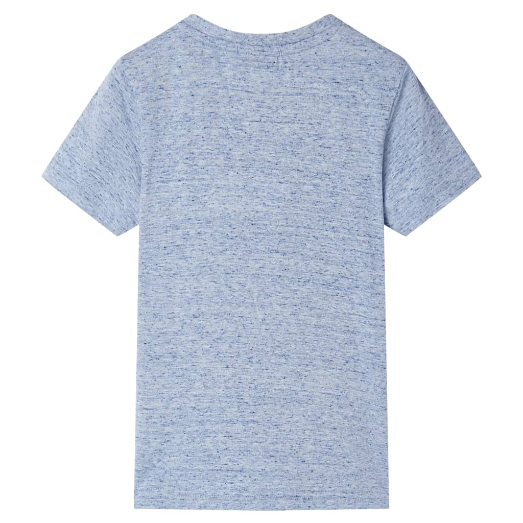 Kindershirt met korte mouwen 116 gemêleerd blauw is nu te koop bij PeponiXL, paradijselijk wonen!
