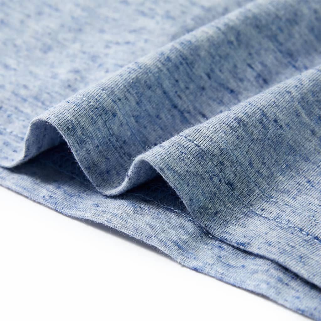 Kindershirt met korte mouwen 128 gemêleerd blauw is nu te koop bij PeponiXL, paradijselijk wonen!