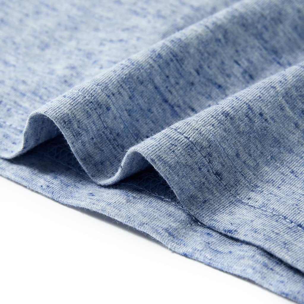 Kindershirt met korte mouwen 140 gemêleerd blauw is nu te koop bij PeponiXL, paradijselijk wonen!