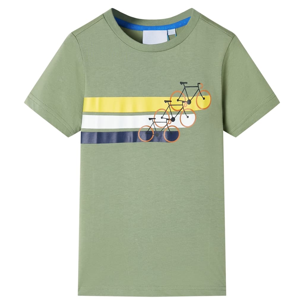 Kindershirt met korte mouwen 116 lichtkakikleurig is nu te koop bij PeponiXL, paradijselijk wonen!