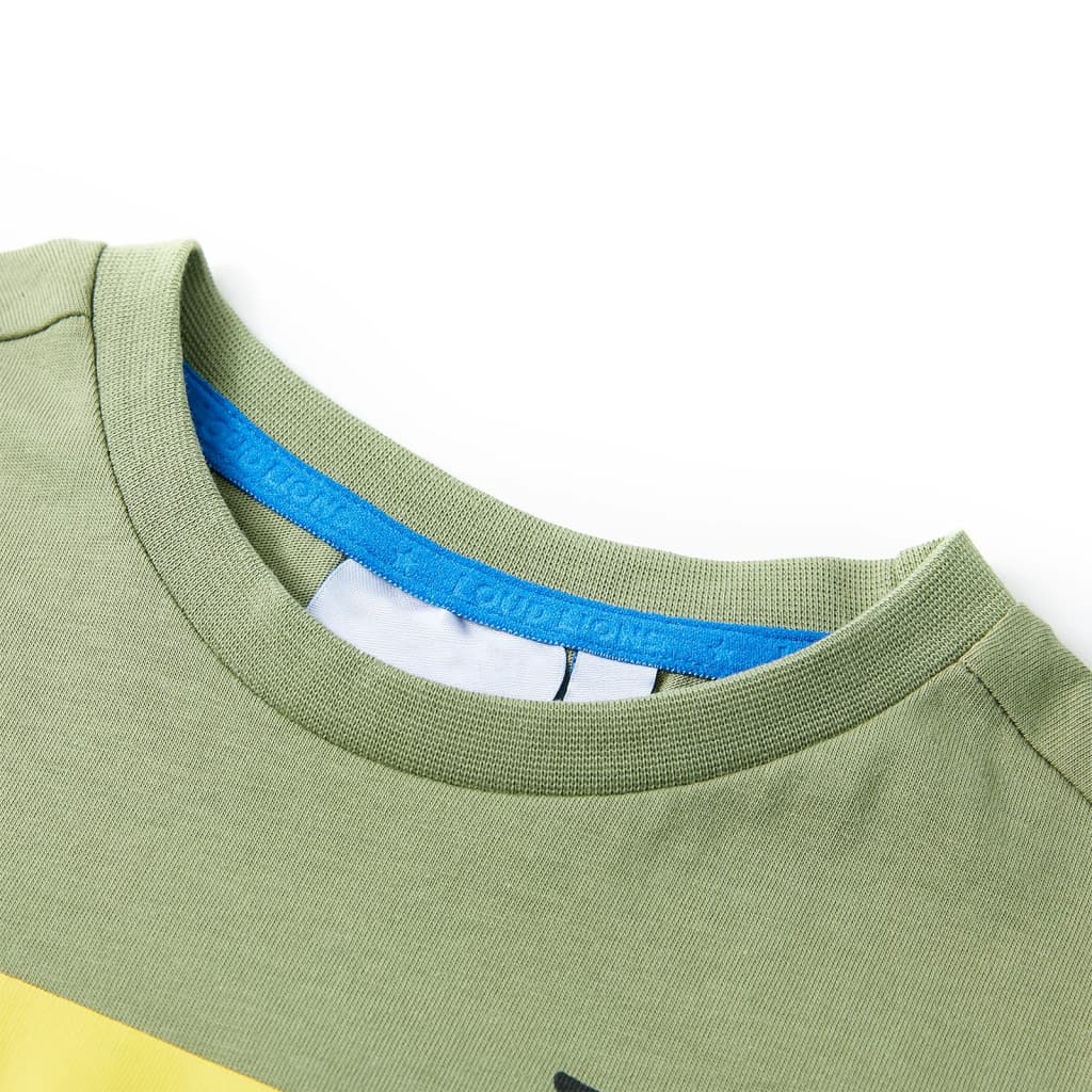 Kindershirt met korte mouwen 116 lichtkakikleurig is nu te koop bij PeponiXL, paradijselijk wonen!