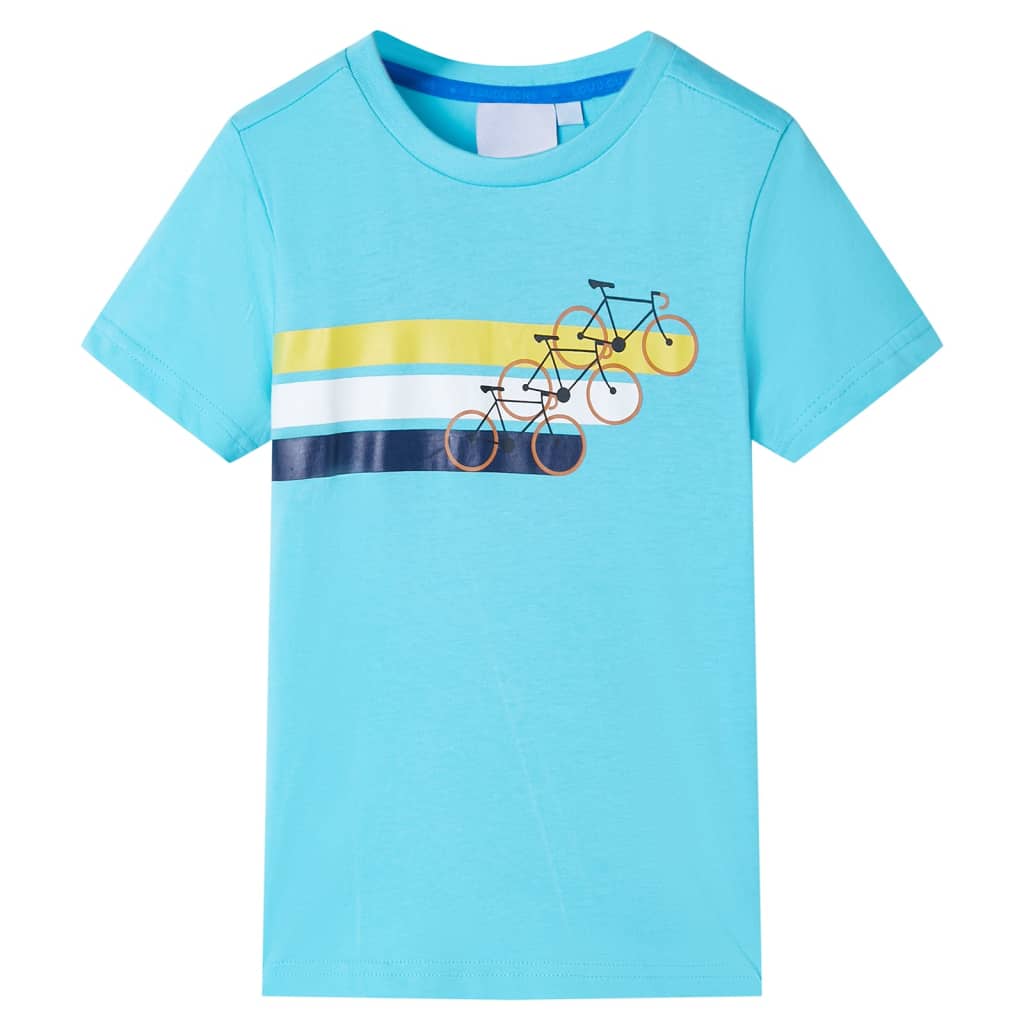 Kindershirt met korte mouwen 128 zeeblauw is nu te koop bij PeponiXL, paradijselijk wonen!