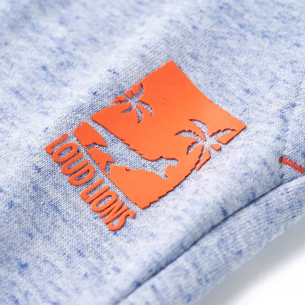 Kindershorts met trekkoord 116 gemêleerd blauw is nu te koop bij PeponiXL, paradijselijk wonen!