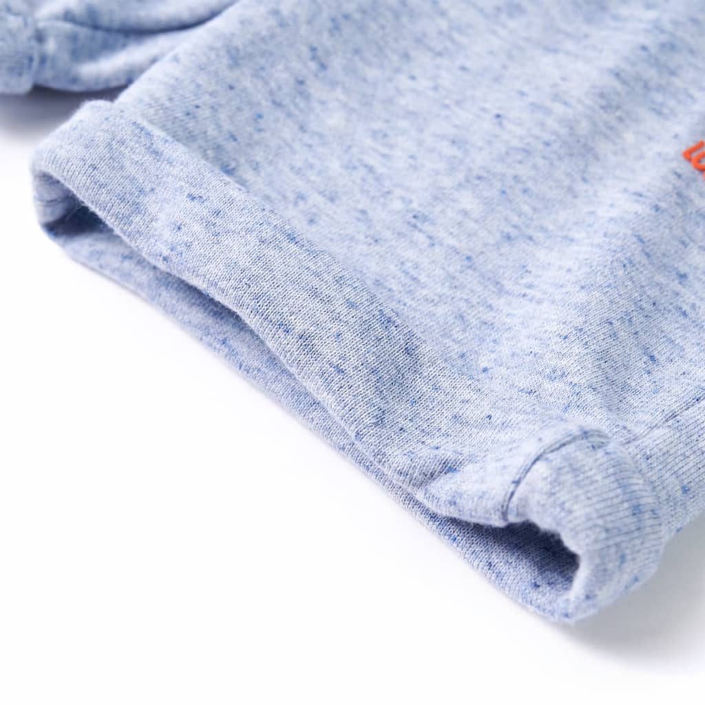 Kindershorts met trekkoord 116 gemêleerd blauw is nu te koop bij PeponiXL, paradijselijk wonen!
