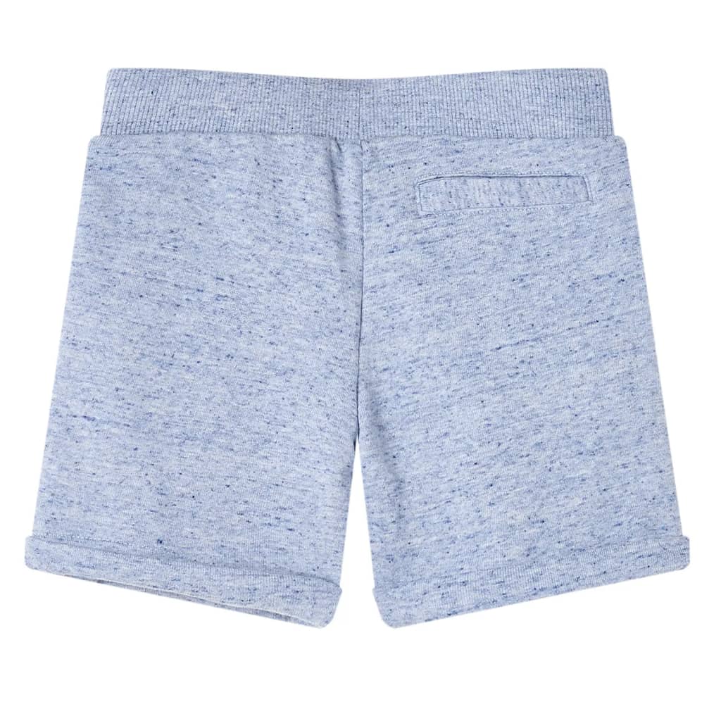 Kindershorts met trekkoord 128 gemêleerd blauw is nu te koop bij PeponiXL, paradijselijk wonen!