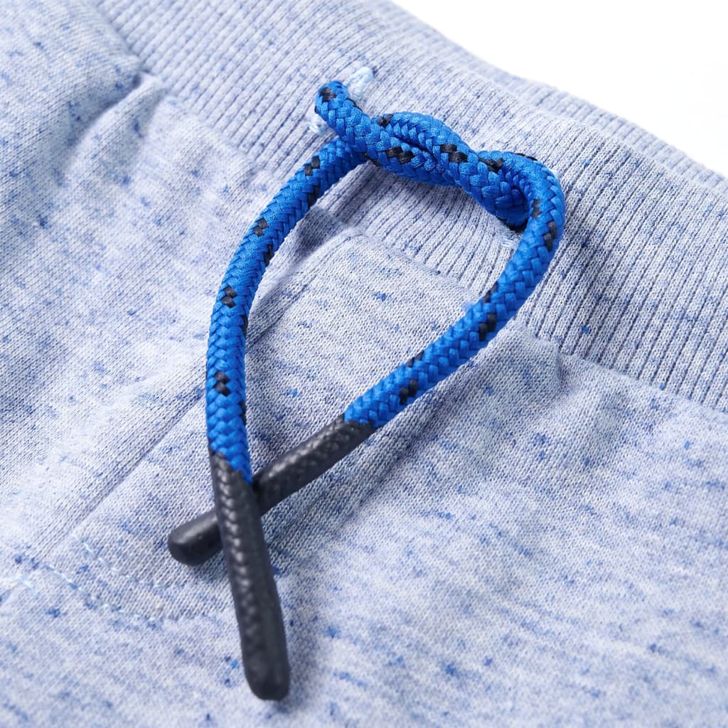 Kindershorts met trekkoord 128 gemêleerd blauw is nu te koop bij PeponiXL, paradijselijk wonen!