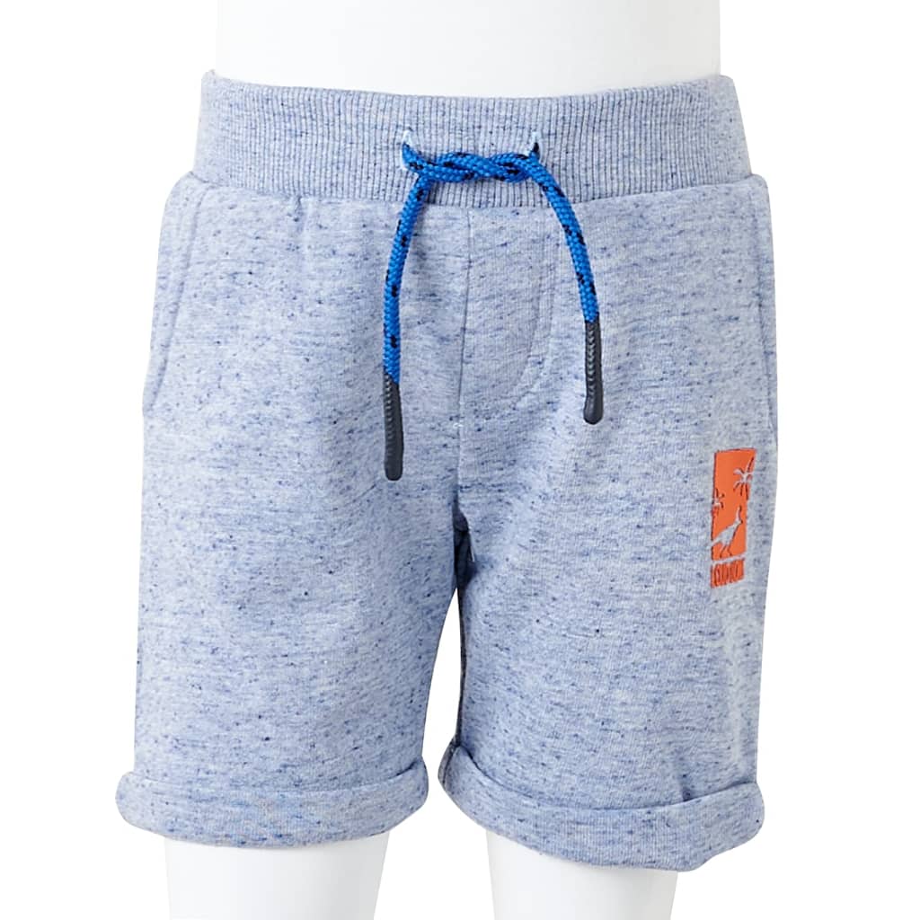 Kindershorts met trekkoord 128 gemêleerd blauw is nu te koop bij PeponiXL, paradijselijk wonen!