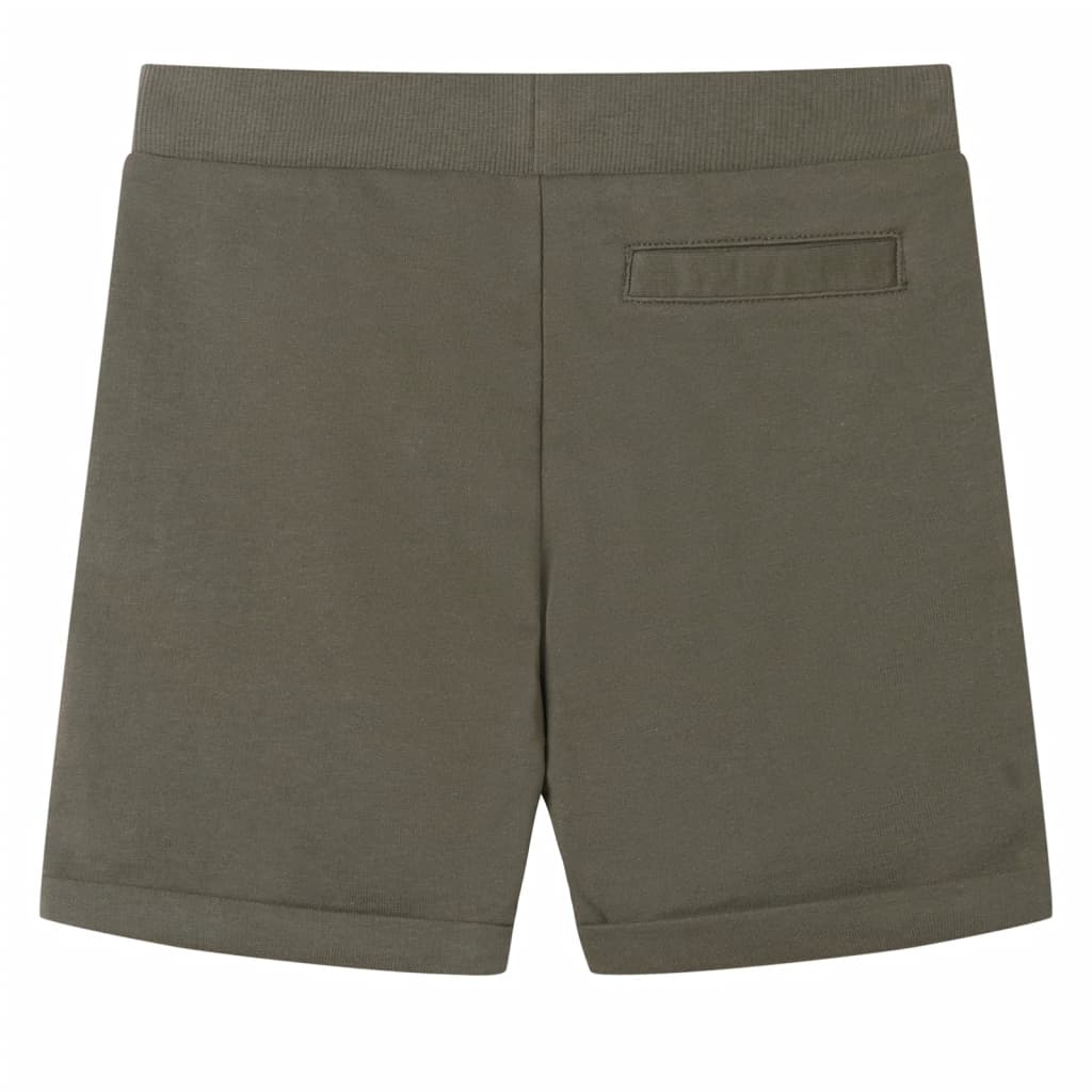 Kindershorts met trekkoord 140 donkerkaki is nu te koop bij PeponiXL, paradijselijk wonen!
