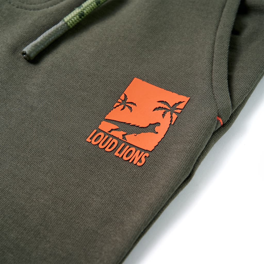 Kindershorts met trekkoord 140 donkerkaki is nu te koop bij PeponiXL, paradijselijk wonen!