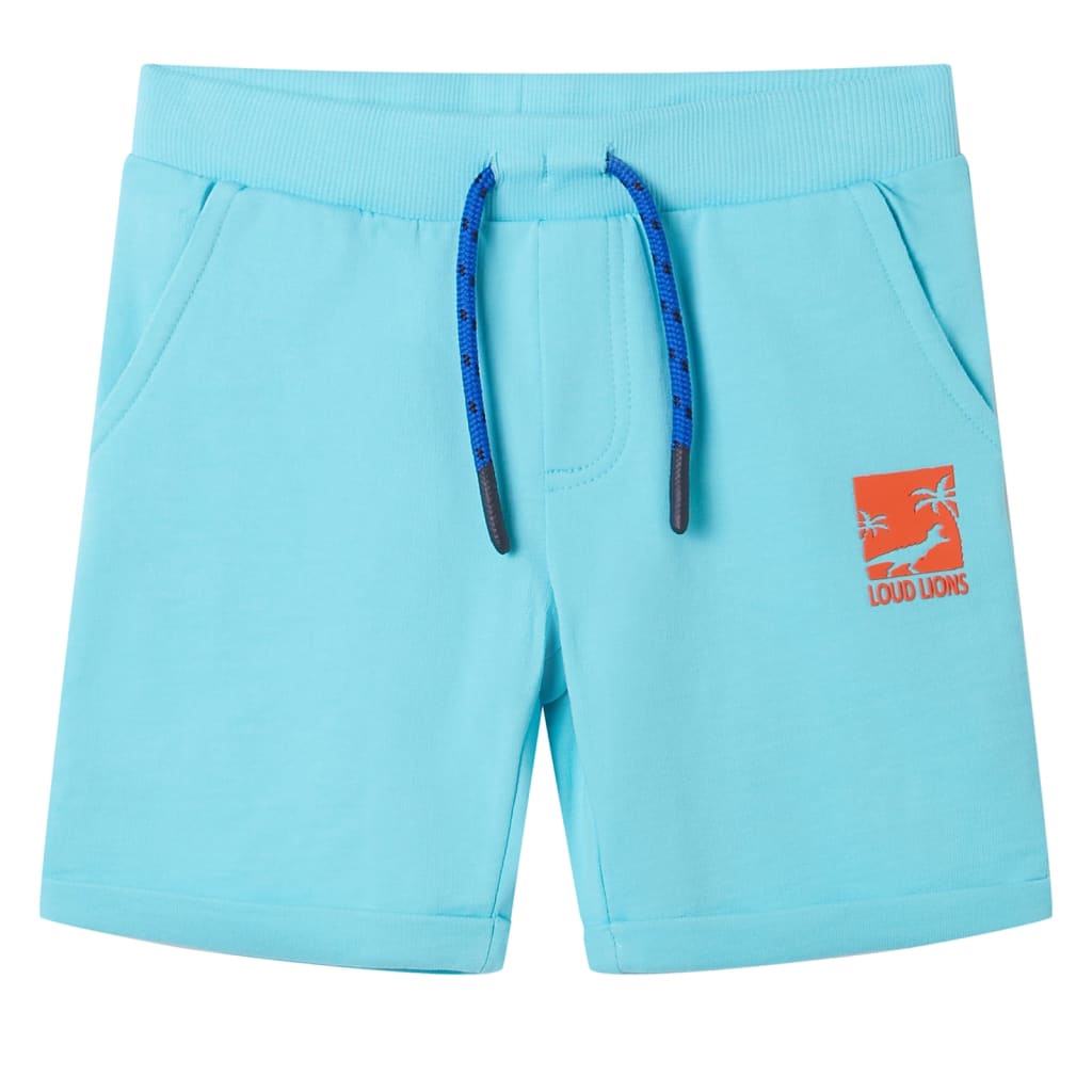 Kindershorts met trekkoord 128 zeeblauw is nu te koop bij PeponiXL, paradijselijk wonen!