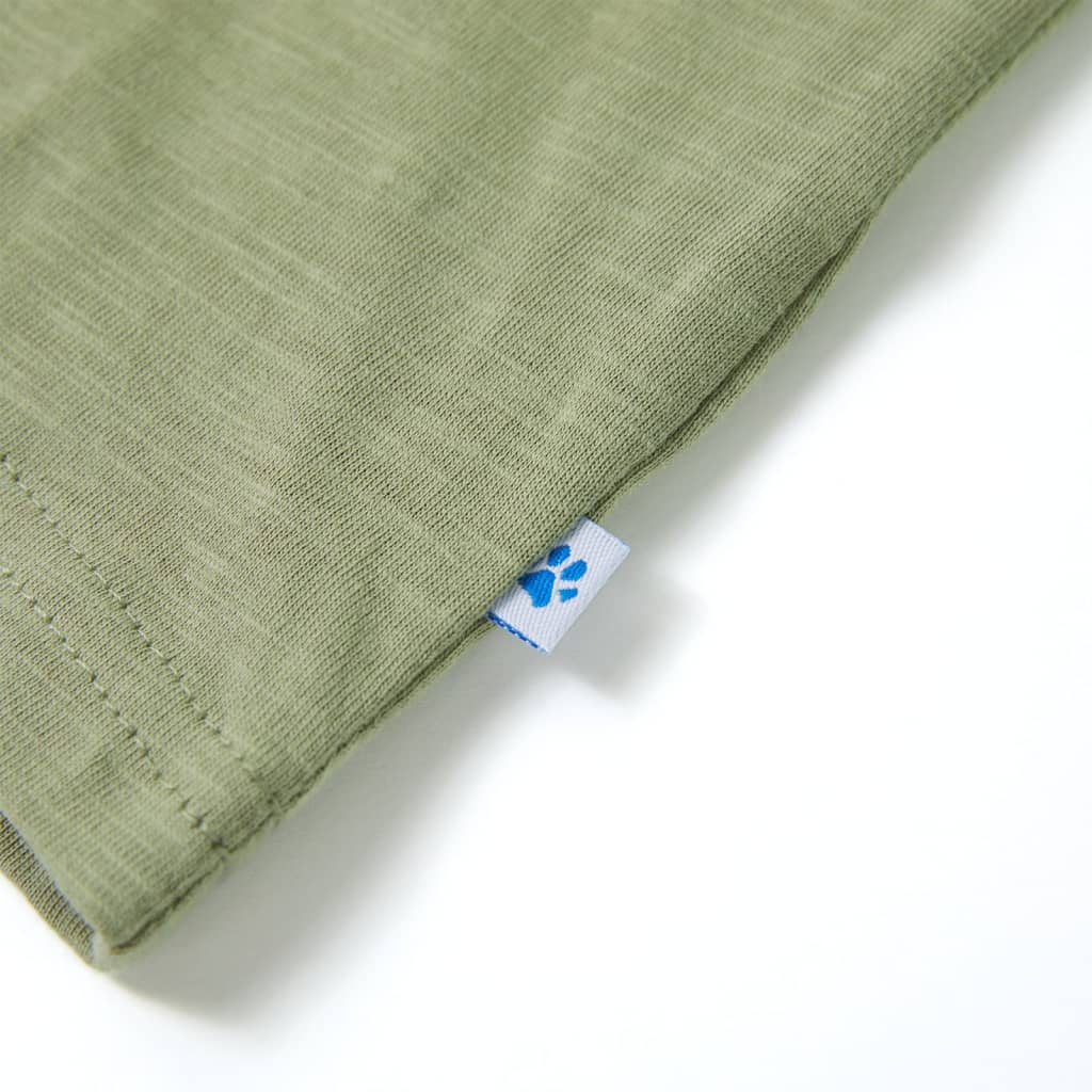 Kindershirt met korte mouwen 104 lichtkakikleurig is nu te koop bij PeponiXL, paradijselijk wonen!