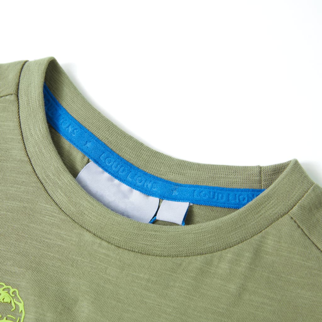 Kindershirt met korte mouwen 116 lichtkakikleurig is nu te koop bij PeponiXL, paradijselijk wonen!